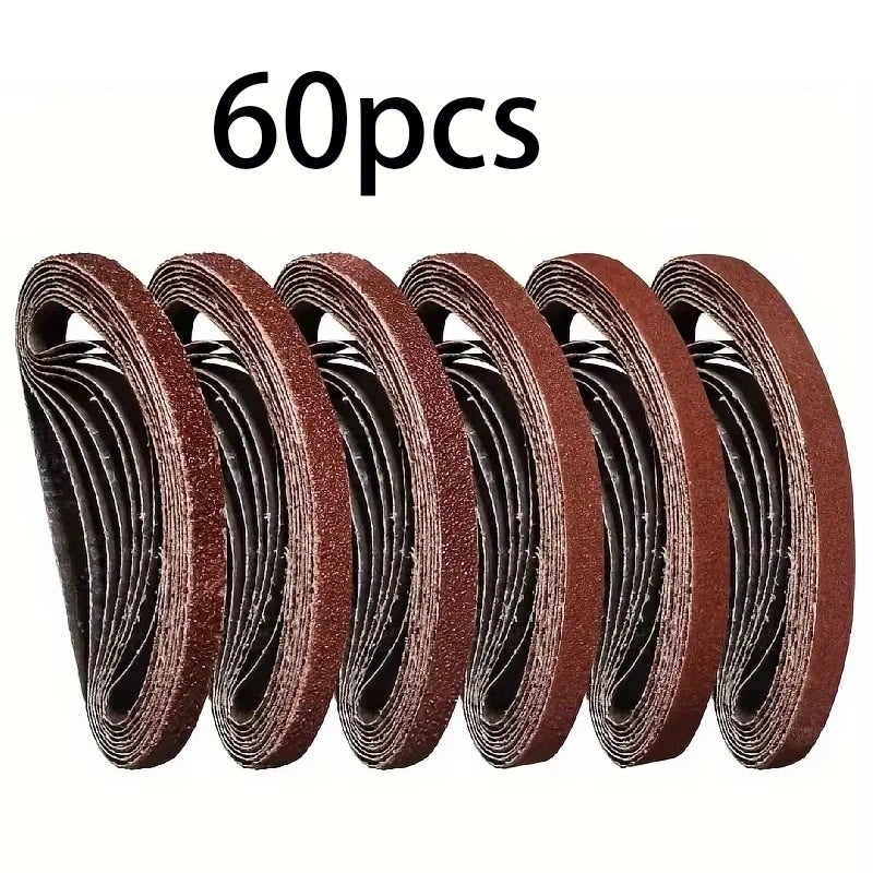 60 Strips 3 8X13 Inches 10X330mm Alumina Sand Suitable Wood Grinding