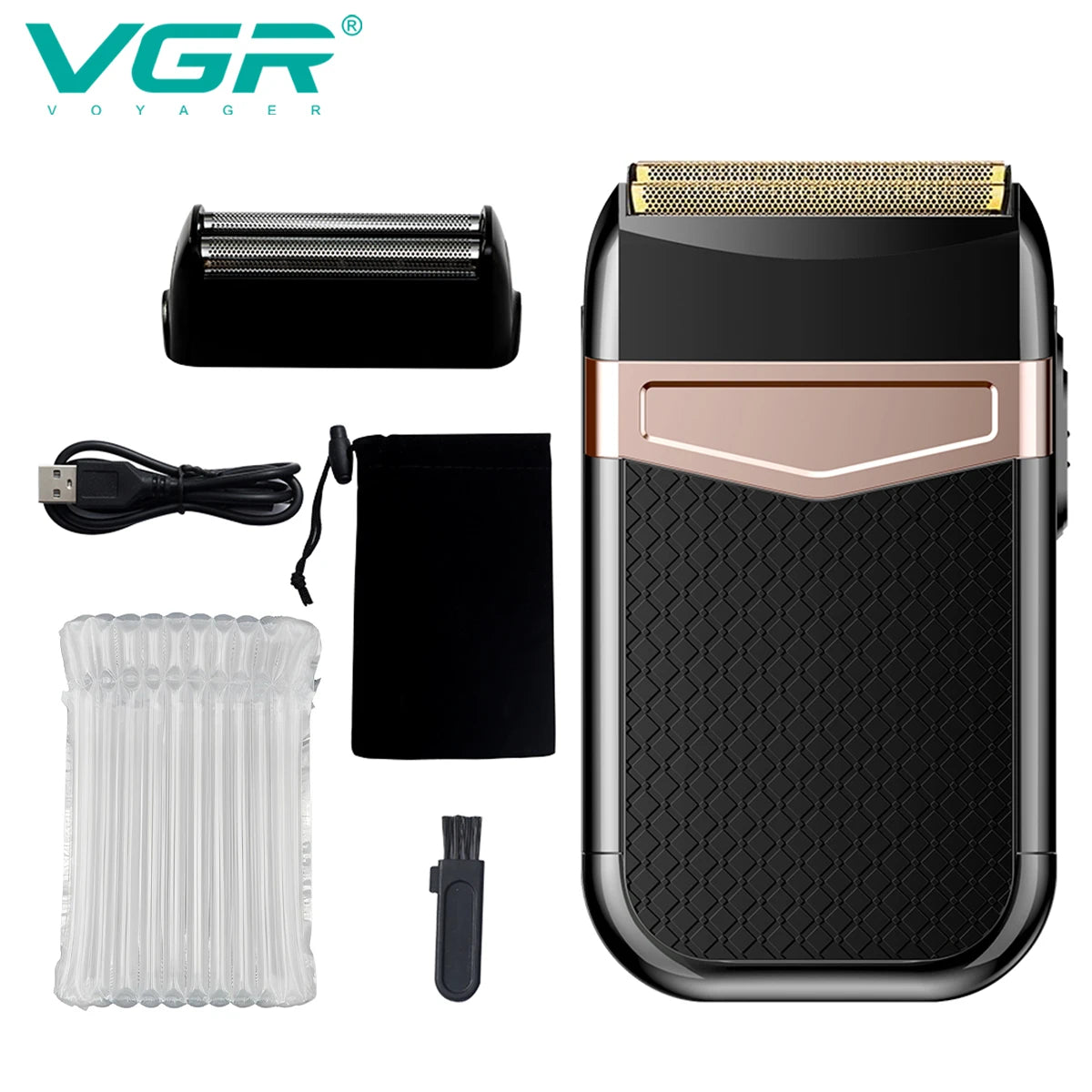 VGR 331 Foil Shaver Professional Electric Shavers Foils Face Razor Shaving Machine Waterproof Beard Trimmer for Men Peaceful Pleasures Health and Wellness 331 NO box
