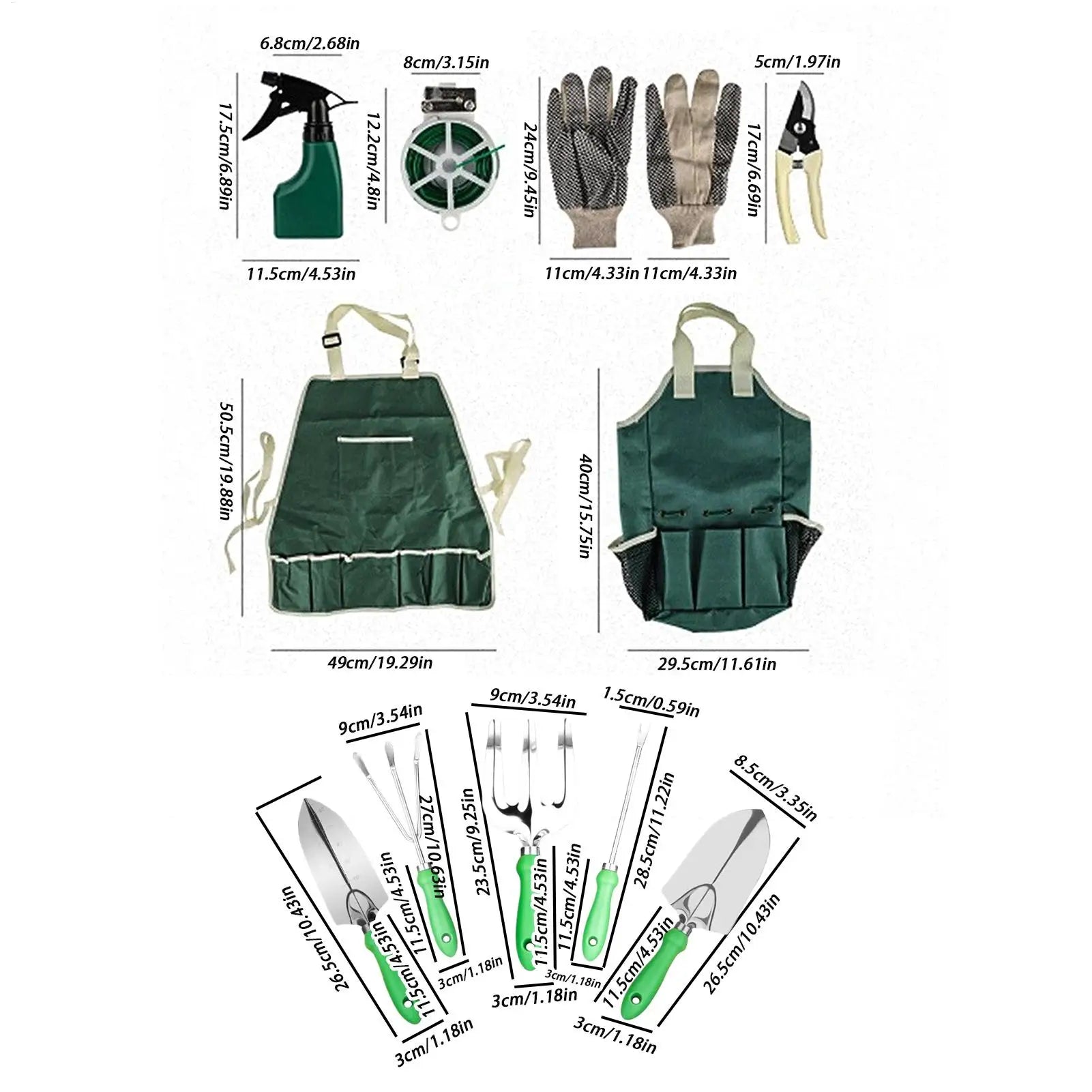 Gardening Tool Set Shears Shovel Rake 11 Piece Gardening Tools for Women Mom Beginners Plant Tree Yard Men Flower Gardener Lawn Peaceful Pleasures Health and Wellness