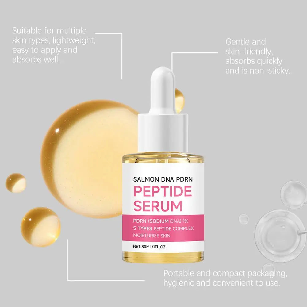 Salmon DNA PDRN Peptide Glow Serum 30ml – Niacinamide & Peptides for Hydration & Even Skin Tone Peaceful Pleasures Health and Wellness