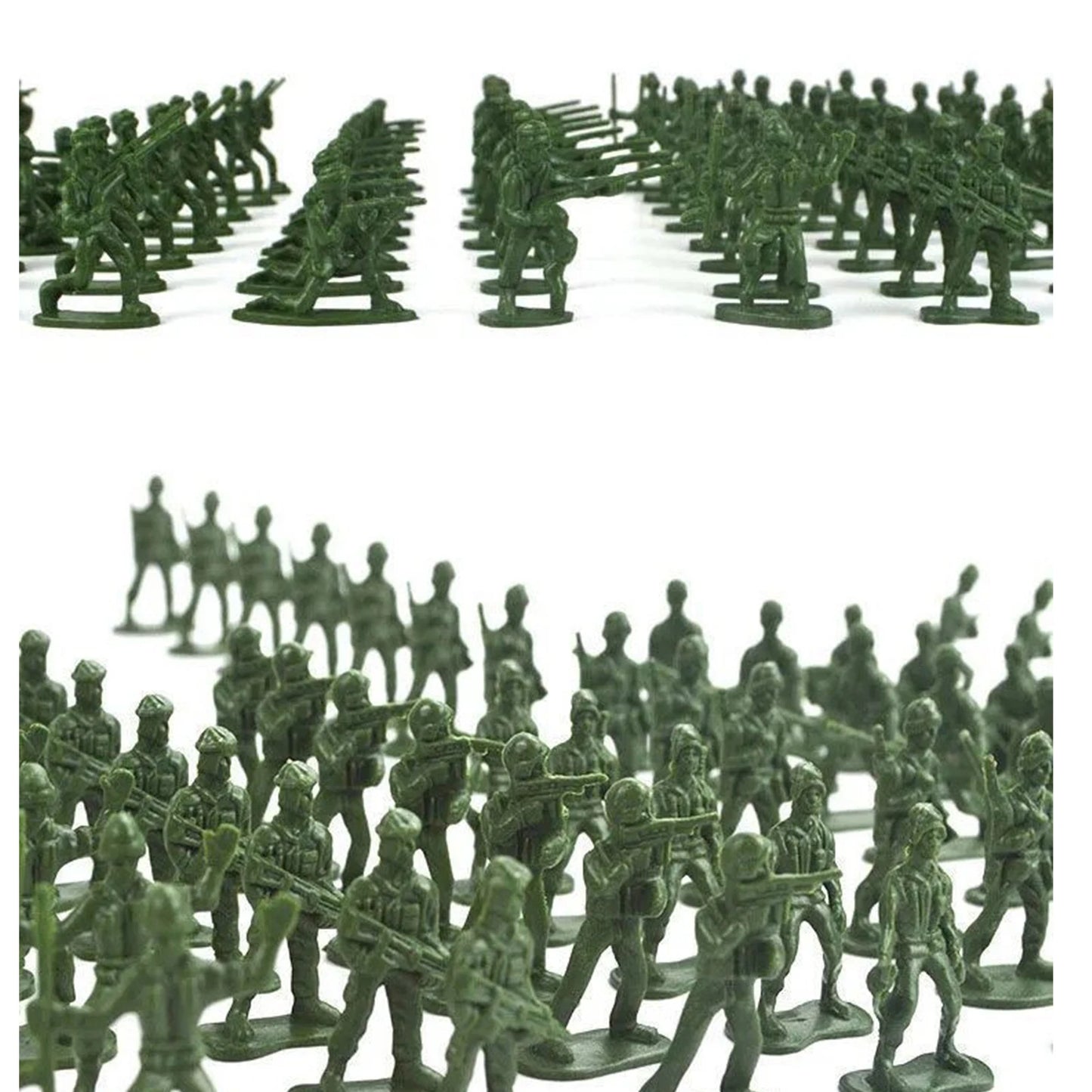 Military Battle Group Bucket 3 Colors Optional Toy Army Soldiers in 12 Designs for Kids Boys and Girls Peaceful Pleasures Health and Wellness