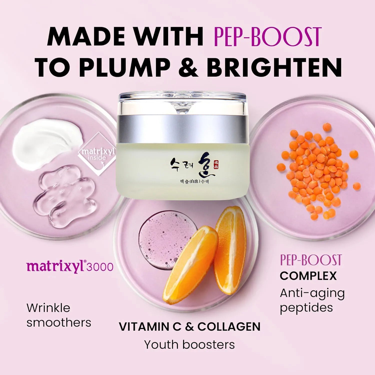 50g Collagen Face Cream Nourish Plump Up Skin,fresh Texture Cream Make Skin Younger Day/Night Cream Moisturizer Korean Cosmetics Peaceful Pleasures Health and Wellness