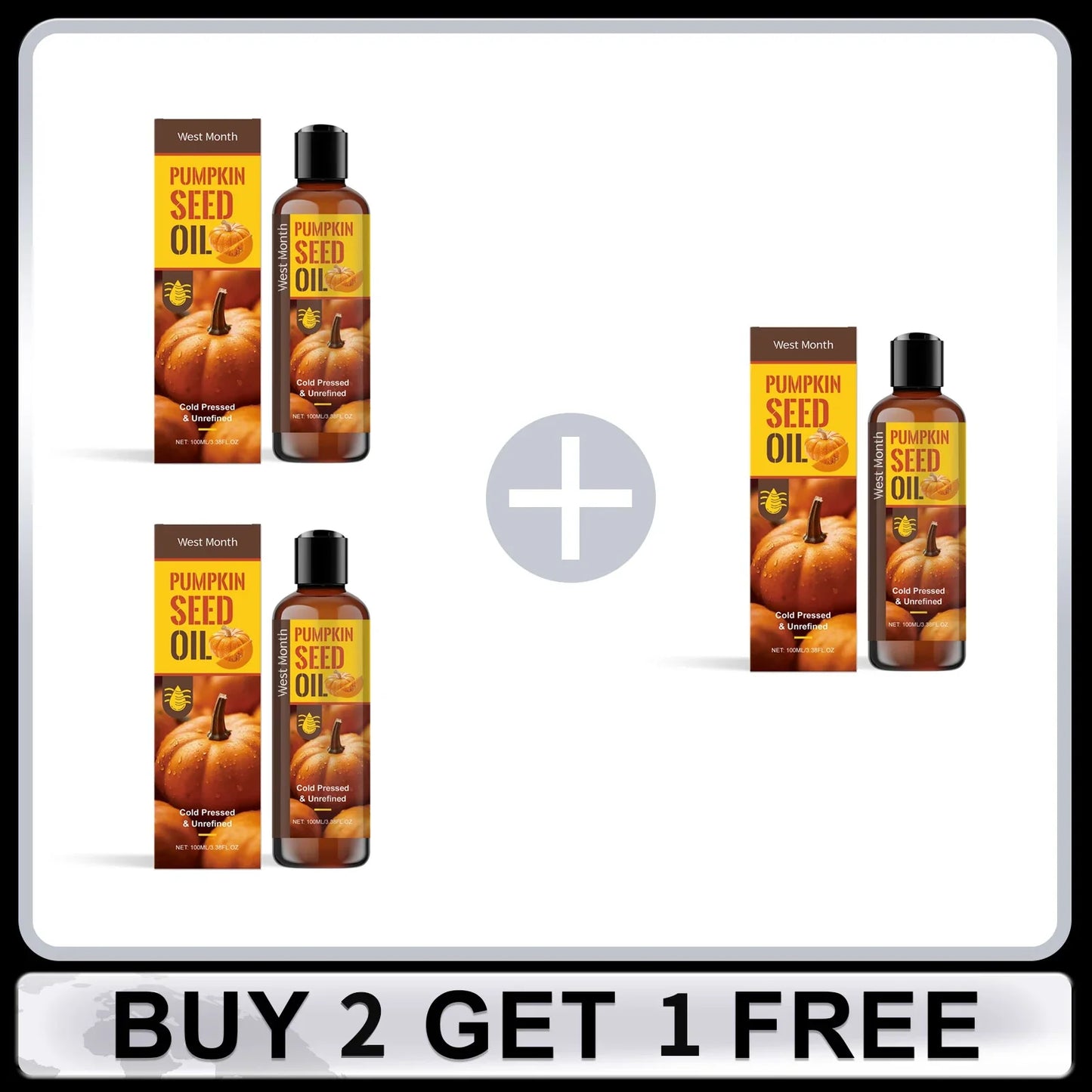 Pumpkin Seed Oil for Body & Hair – Moisturizing & Brightening 100ml