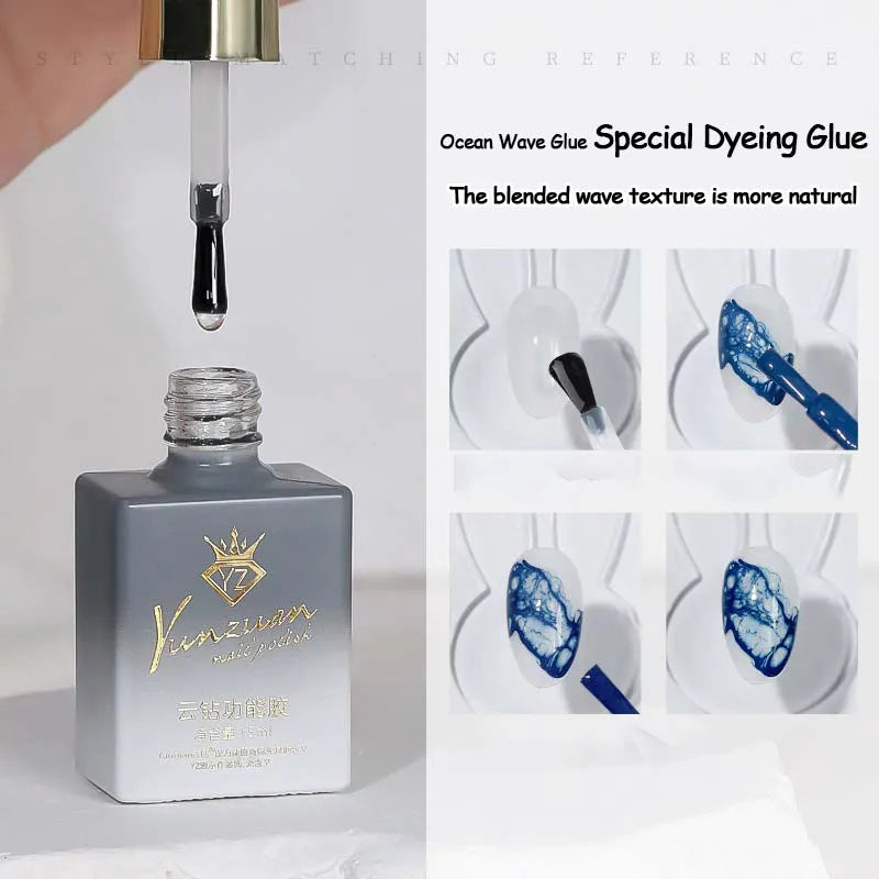 Sea Wave Blooming Gel Nail Polish – Gradient Halo Effect 15ml
