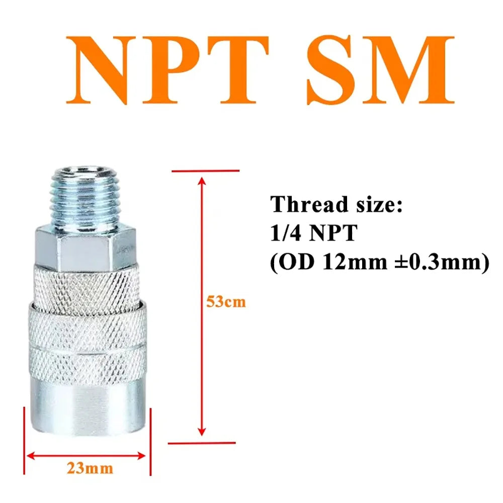 NPT 1/4 Quick Release Pneumatic Fitting Connector – US Type