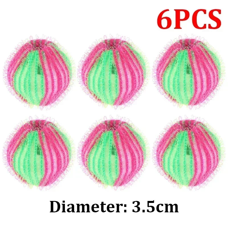 12/6 Piece Set Washing Machine Hair Filter Floating Lint Remover Catcher Reusable Laundry Ball Dirt Collection Cleaning Ball Peaceful Pleasures Health and Wellness 6Pcs