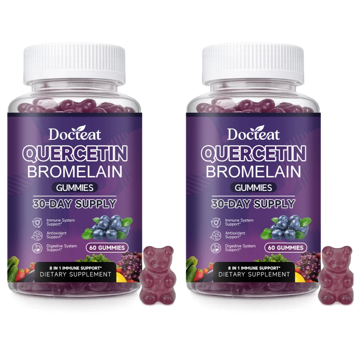Docteat Quercetin Pineapple Bromelain Soft Candy Supplement