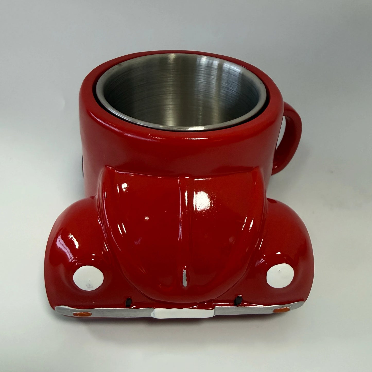 Creative Retro Sports Car Beetle Shaped Coffee Mug 300ML with Handle Coffee Cup for Coffee Lovers Friends Family Christmas Gift Peaceful Pleasures Health and Wellness red
