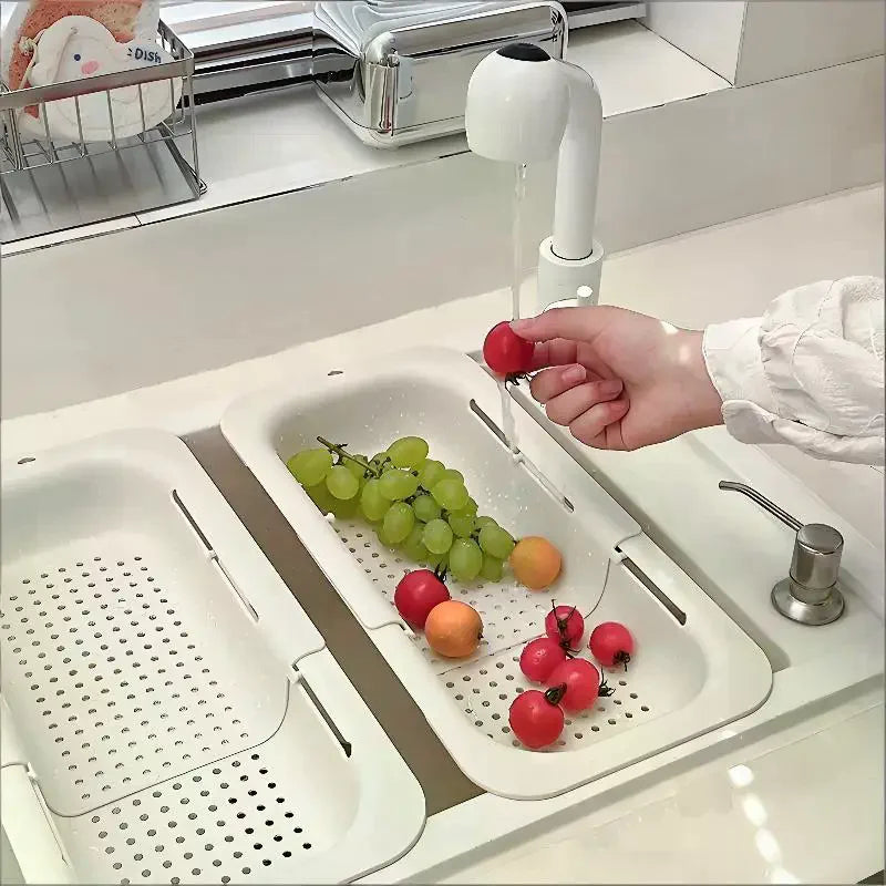 Telescopic Sink Drain Basket | Food-Safe PP, Tool-Free Sink Drain Basket Peaceful Pleasures Health and Wellness