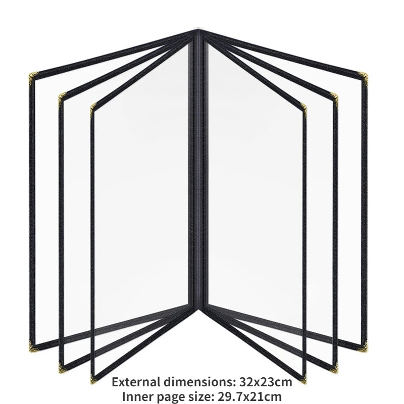 A4 PVC Transparent Menu Cover | Restaurant Menu Holder
