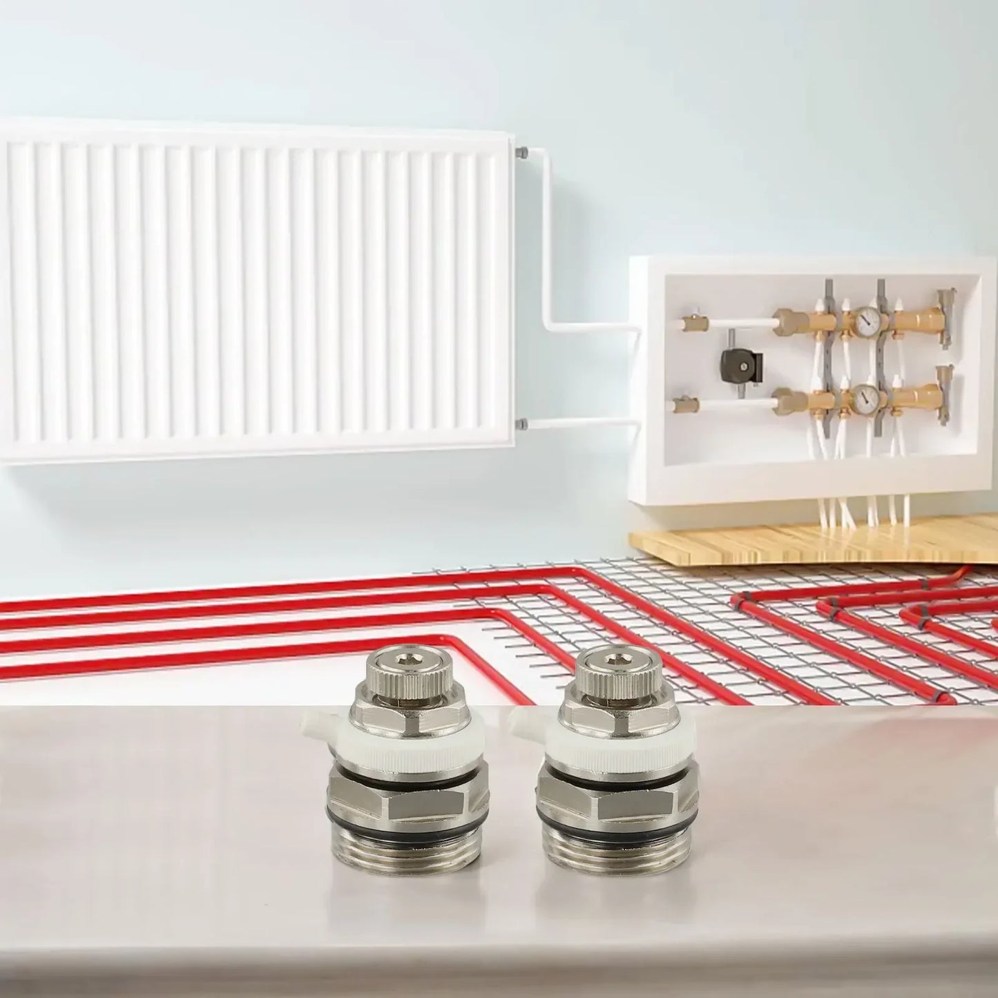 2-Pack 3/4" Automatic Air Vent Bleed Valve – Brass Radiator