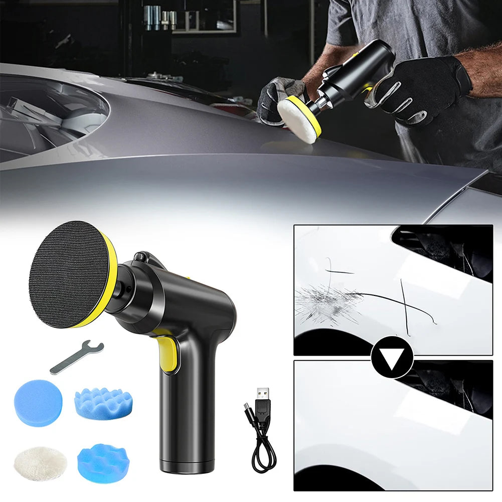 Car Polishing Machine With Adjustable 3-Speed Wireless Waxing Machine For Cleaning Waxing Repairing Car Parts Electric Tools Peaceful Pleasures Health and Wellness