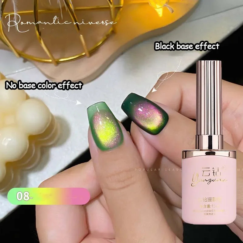 Magnetic Cat Eye Gel Nail Polish | Rainbow Double Light 15ml