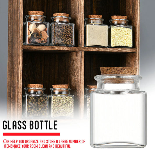 5/10pcs 50ml Clear Glass Bottles with Cork Spice Message Vials Empty Wish Bottle DIY Drifting Empty Tiny Jars Party Decorations Peaceful Pleasures Health and Wellness