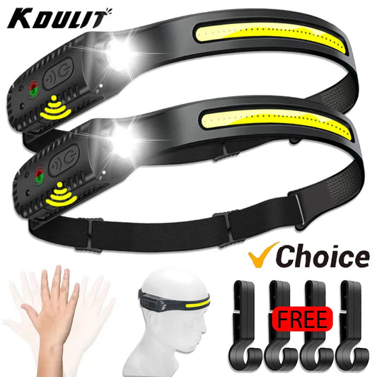 KDULIT XPE+COB LED Headlamp | USB Rechargeable, Motion Sensor LED Headlamp Oasis Select