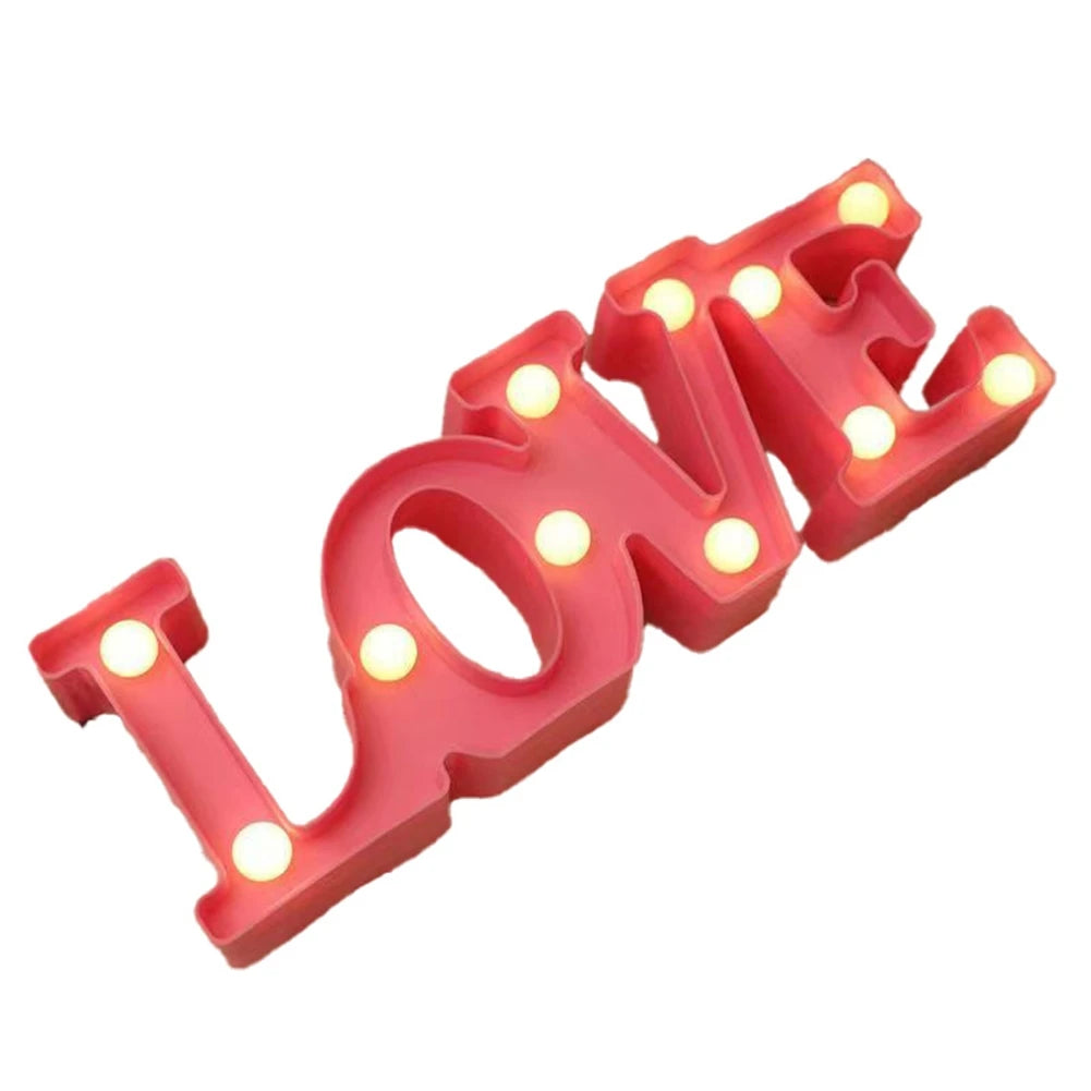 A36T-Love Letter Lamp English Romantic Surprise Decoration Modeling Lamp Proposal Scene Layout Peaceful Pleasures Health and Wellness
