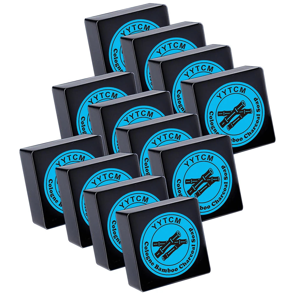Men's Care Cologne Bamboo Charcoal Soap - Deep Clean & Bath Soap, Cleansing Face Soap Freshness 65G/Pc-1Pc Peaceful Pleasures Health and Wellness 12Pcs 65g
