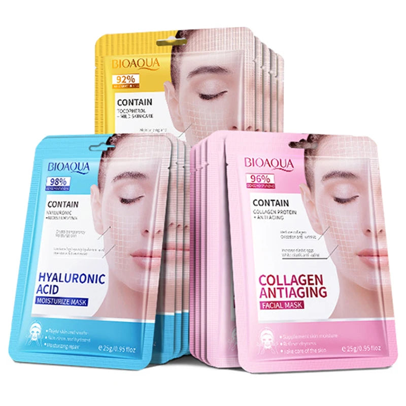 BIOAQUA 10-Pack Hyaluronic Acid Retinol Collagen Face Masks