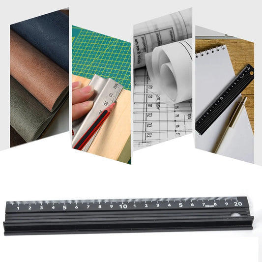 Cutting Ruler L Type Aluminum Alloy Measuring Tool Hardware Accessory for Length Measurement Cutting Ruler Measuring Tool Ruler Peaceful Pleasures Health and Wellness