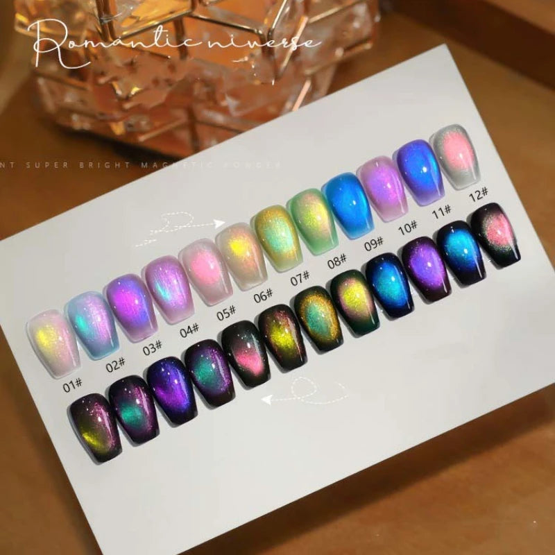 Magnetic Cat Eye Gel Nail Polish | Rainbow Double Light 15ml