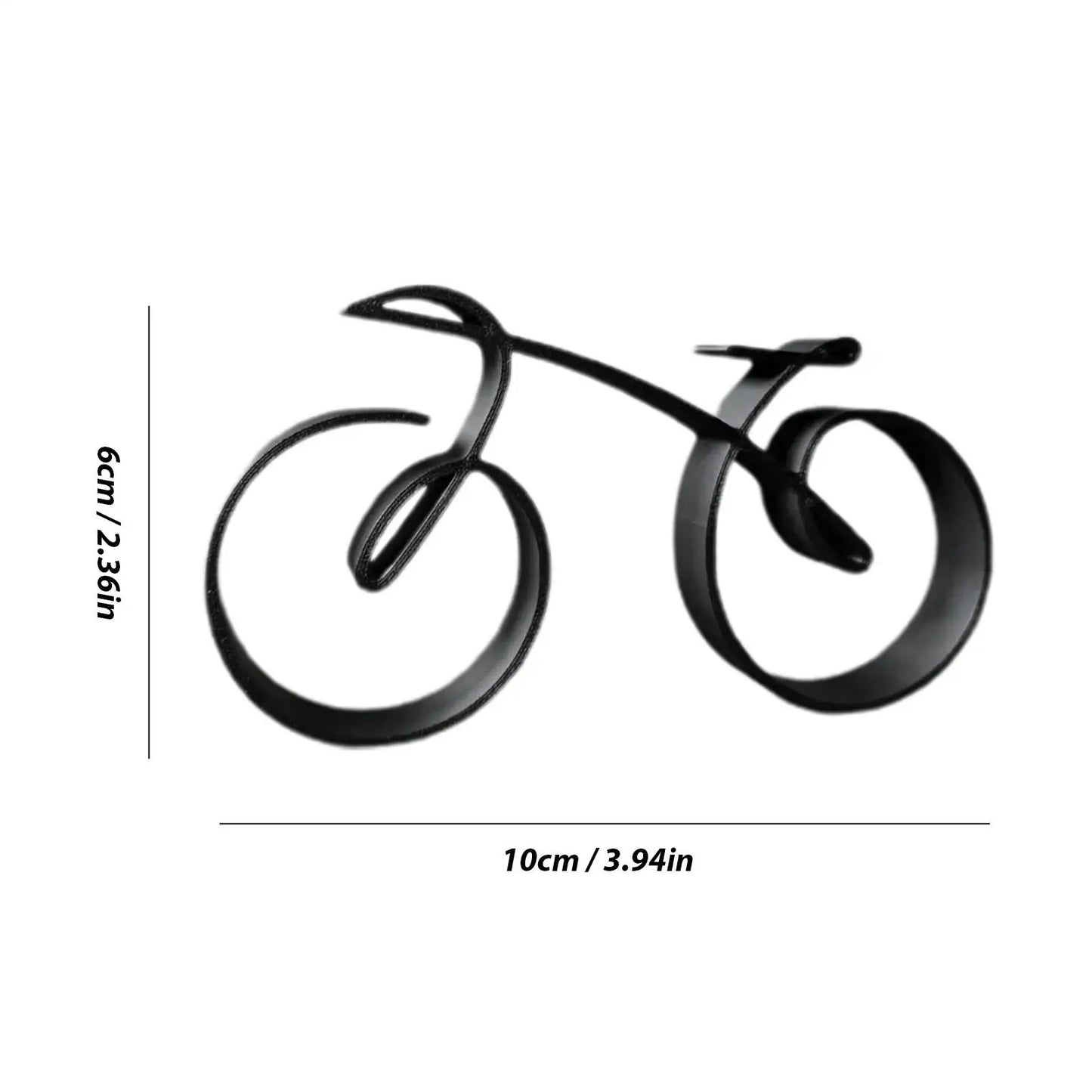 3D Minimalist Bicycle Sculpture | Acrylic Bike Desk Decor Art
