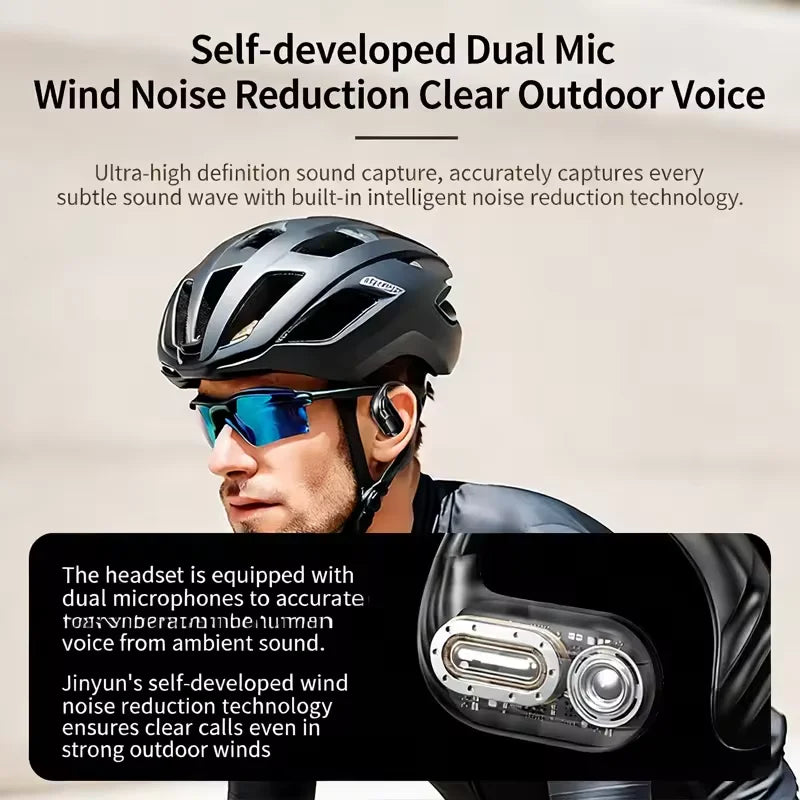 Wireless Bluetooth 5.3 Earhook Earphone LED Display Sports Earhook Headphones Deep Bass HiFi Stereo Noise Cancelling Earphones Peaceful Pleasures Health and Wellness