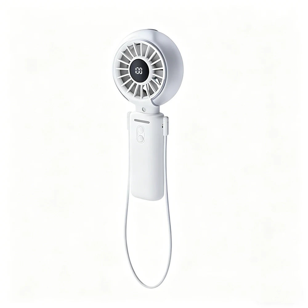 Water Mist Fan Portable Foldable Desktop Fan Rechargeable Handheld Humidifier Fan Air Circulation Fan Outdoor Water Spray Fan Peaceful Pleasures Health and Wellness White
