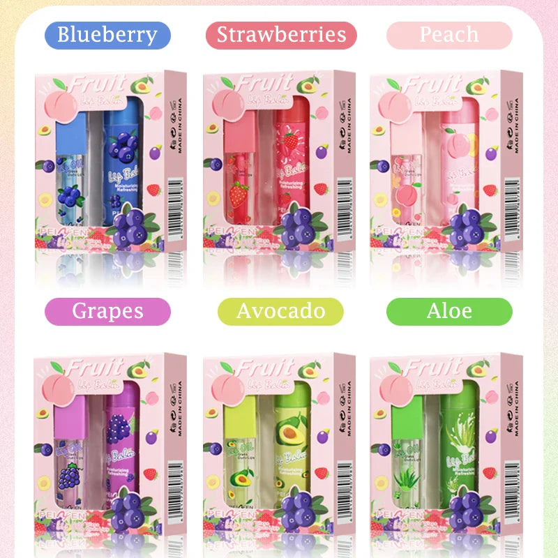 Fruit Lip Oil Set – Moisturizing Nourishing Lip Care Gift