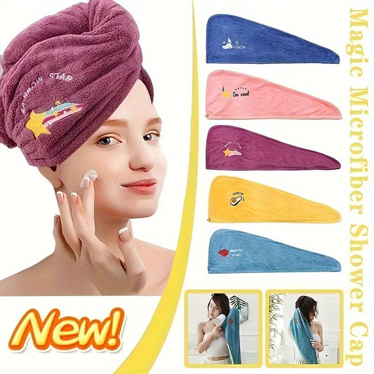 Super Absorbent Quick Dry Hair Towel Wrap Hat for Women Hair Towel Wrap Oasis Select