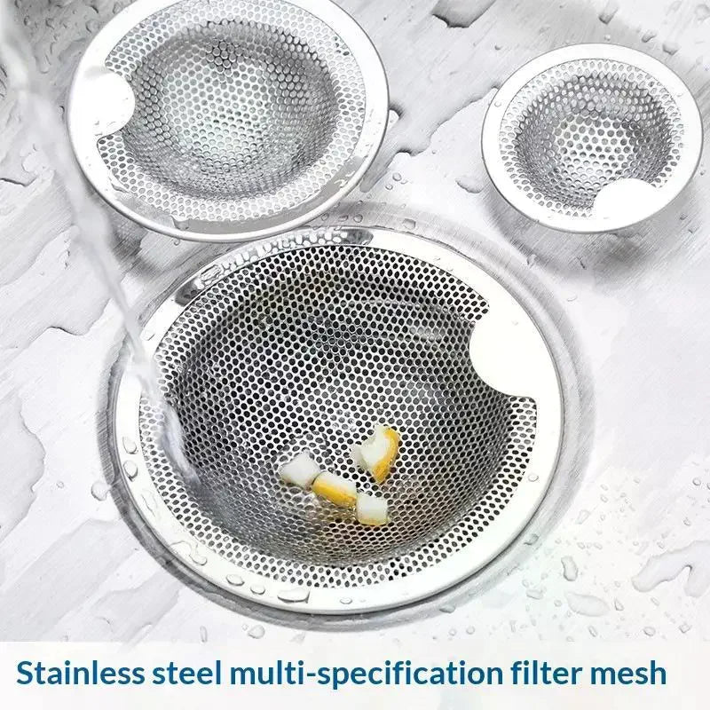 Stainless Steel Sink Drain Strainer Set | 3 Sizes Fine Mesh Sink Drain Strainer Peaceful Pleasures Health and Wellness