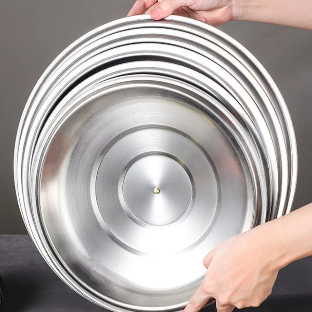 28/32/36/40cm Stainless Steel Pot Cover Universal Cookware Parts Round Pot Lids Cover with Knob Frying Pan Cover Household Peaceful Pleasures Health and Wellness