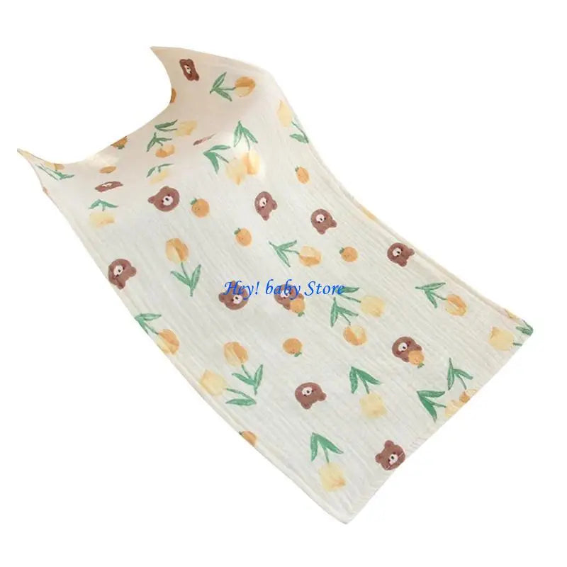 Baby Cotton Burp Cloth | 4-Layer Drool Bib & Face Towel