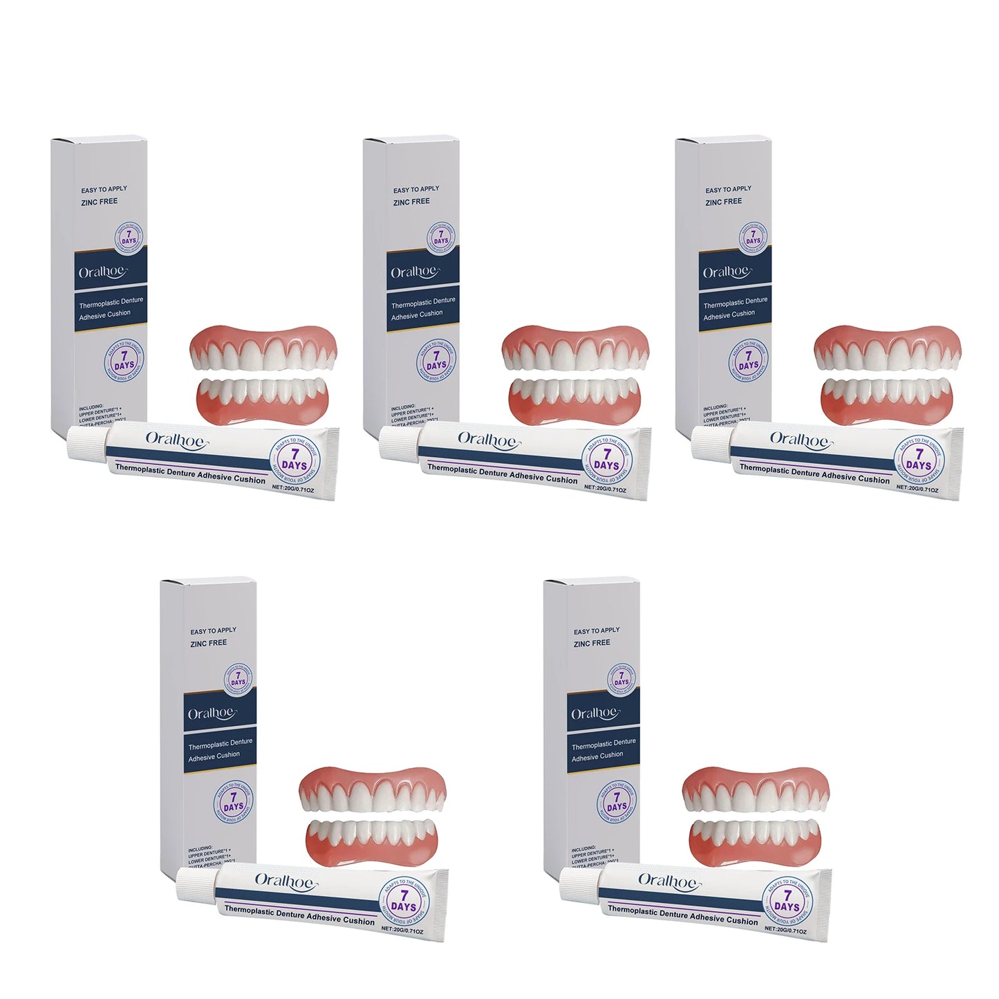 Soft Silicone Denture Kit – False Teeth & Dental Veneer Set