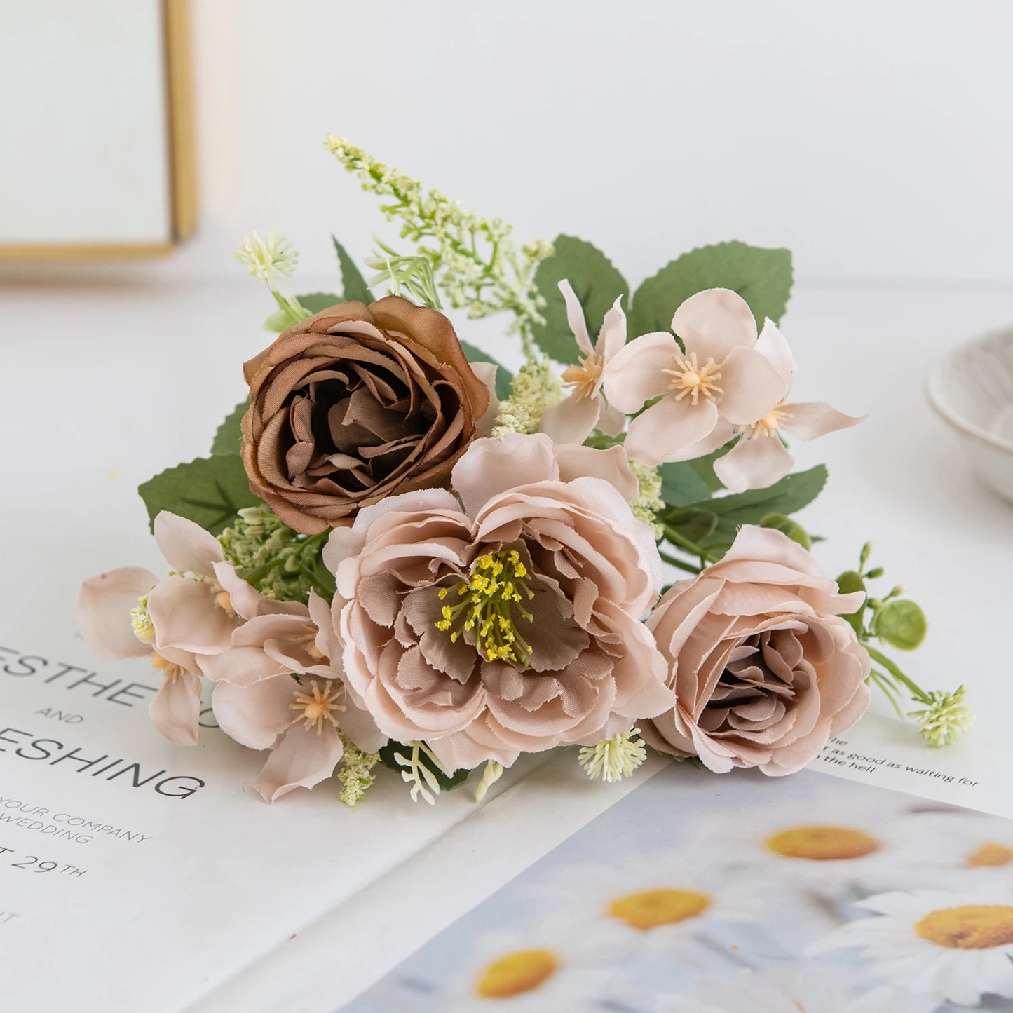 Silk Peony Artificial Flower Ball – Wedding & Home Decor
