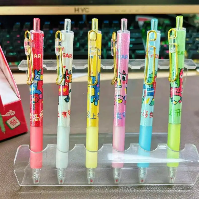 Cute Cartoon Pony Gel Pens 0.5mm Black Ink – 2 or 5 Pack