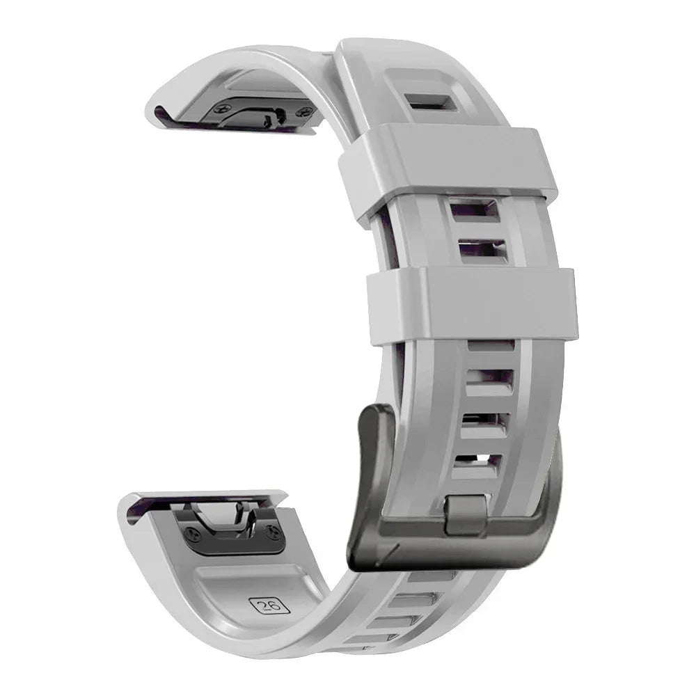 QuickFit 22mm 26mm Silicone Band for Garmin Fenix 8 Tactix Enduro