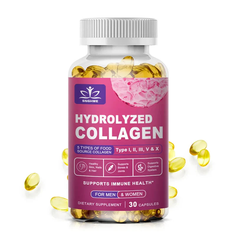 Hydrolyzed Collagen Capsules – Hyaluronic Acid, Biotin & Vitamins