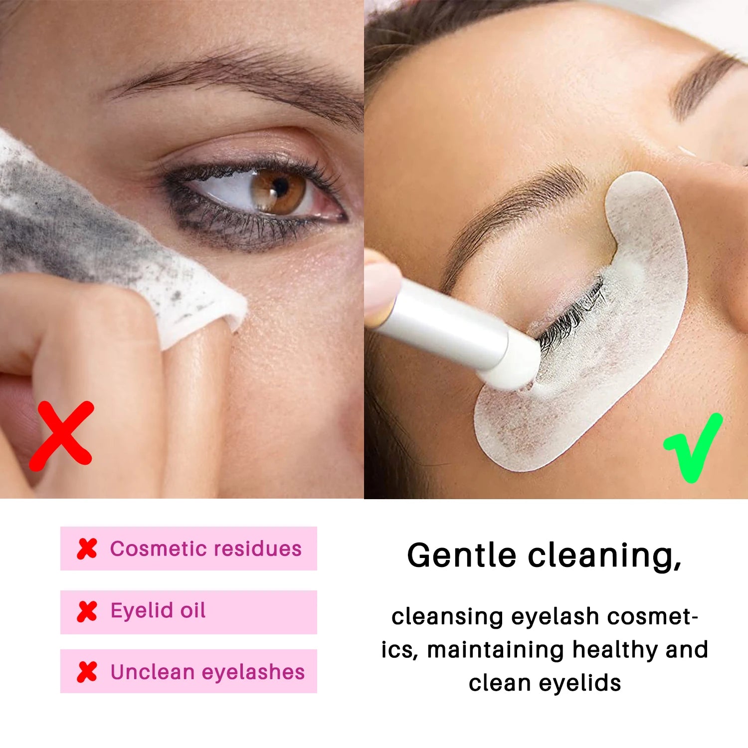 1/3/5PCS Lanthome Eyelash Extension Shampoo Foam Eyelid Deep Clean Cleanser For Makeup Tools Mascara Remover Glue Salon Home Use Peaceful Pleasures Health and Wellness