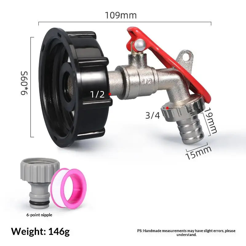 IBC Tank Valve Faucet with Lock – 1/2 Inch Zinc Alloy Tap
