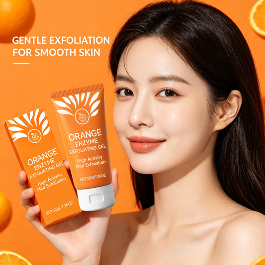 Orange Enzyme Exfoliating Gel for Face & Body – 50g Exfoliating Gel Peaceful Pleasures Health and Wellness
