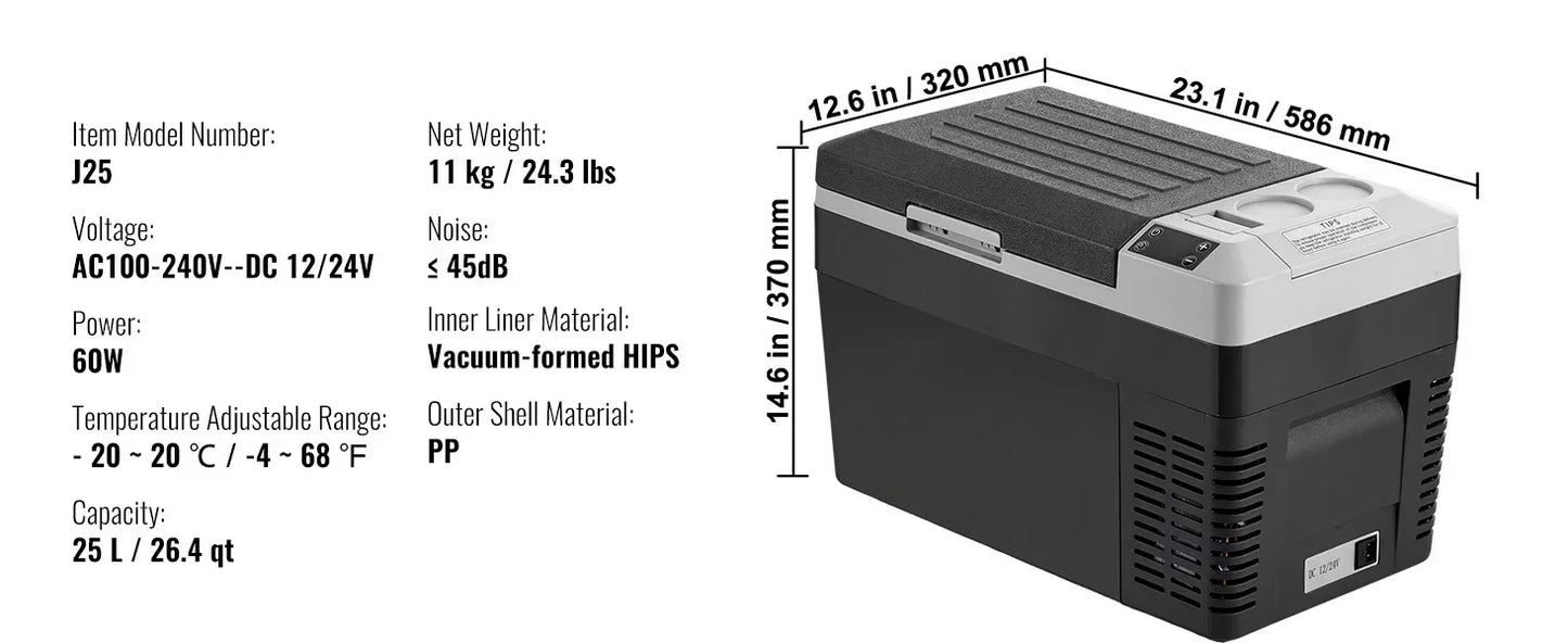 SucceBuy Car Refrigerator Mini Fridge Freezer Portable Refrigerators Peaceful Pleasures Health and Wellness