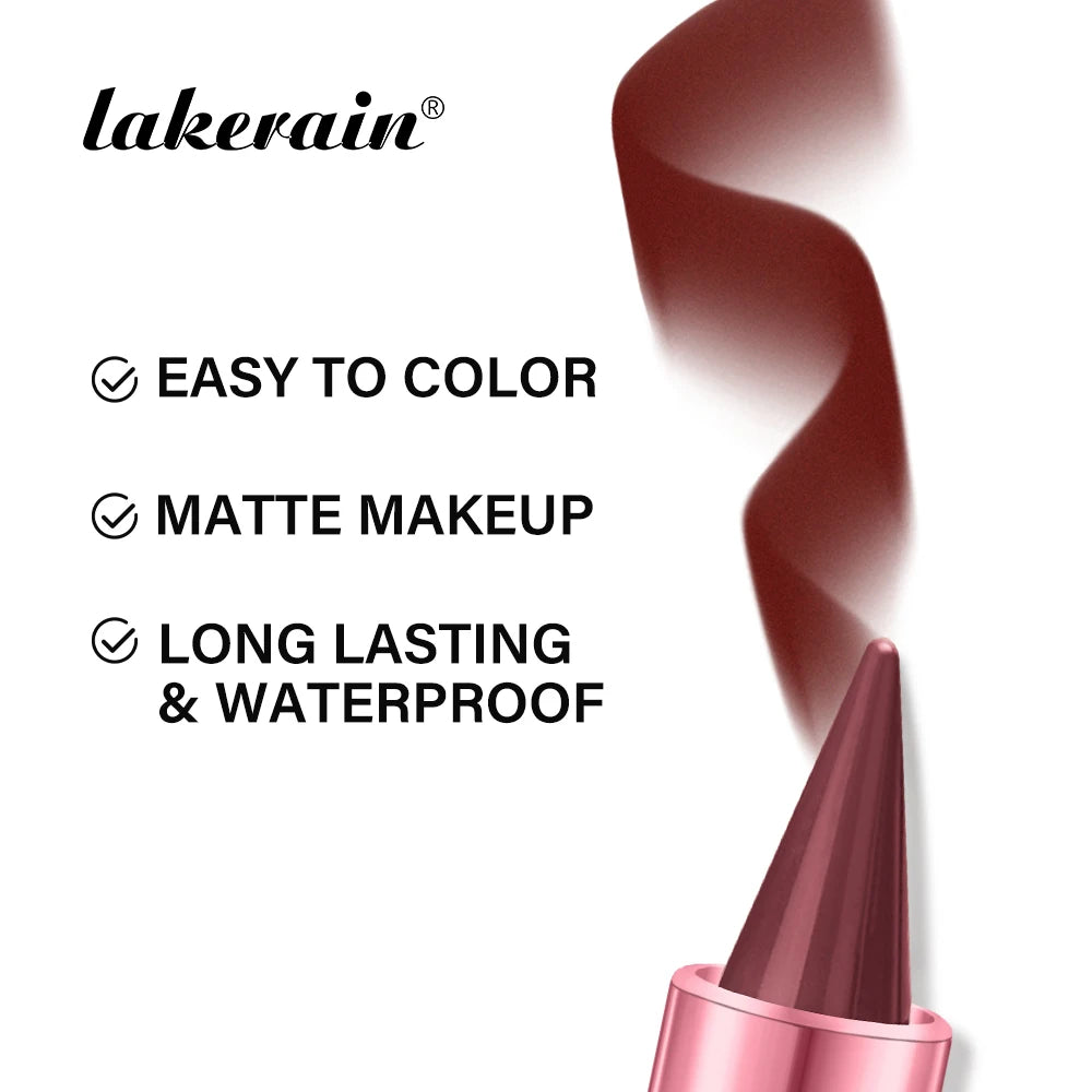 2In1 Matte Liner Lipstick Pen Gradient Lip Liner Red Brown Lipsticks Pencil Lasting Waterproof Lip Stick Sexy Women Lip Cosmetic Peaceful Pleasures Health and Wellness