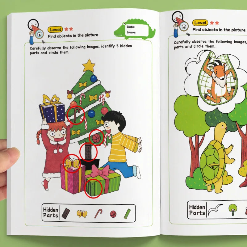 32-Page Interactive Spot-the-difference Game Colorful Educational