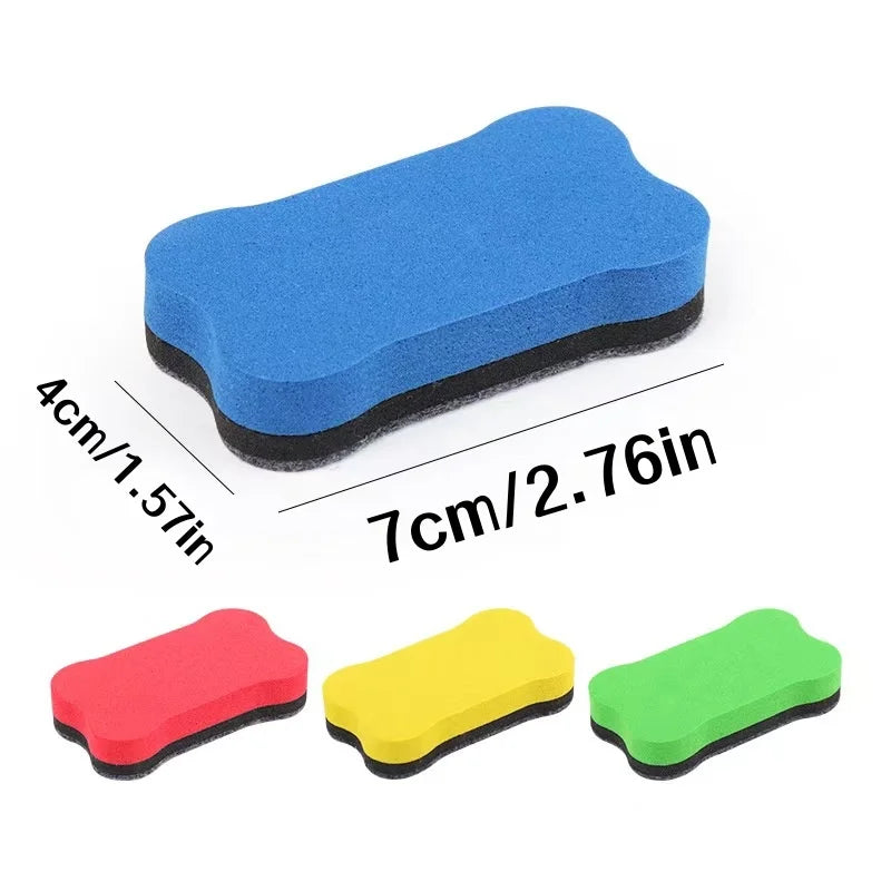 30-Pack Magnetic Whiteboard Erasers | Felt Cloth Bone Erasers