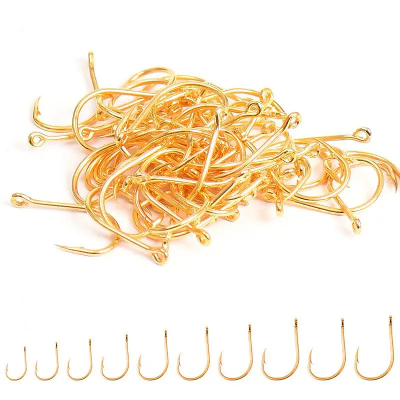 High-Quality Fishing Hooks Set, 600pcs Carbon Steel Fishhooks with Sharp Barbed Design, Portable Plastic Box Included, Ideal for Peaceful Pleasures Health and Wellness
