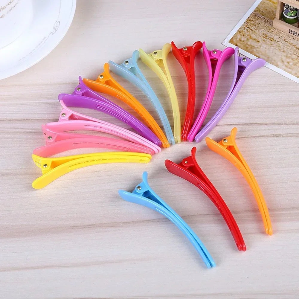 10-Pack Frosted Plastic Hair Clips – Side Barrettes for Women