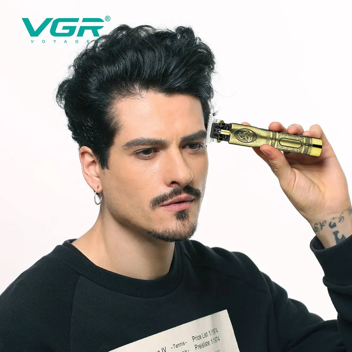 VGR Metal T9 0mm Electric Hair Clipper and Beard Trimmer Professional Rechargeable Cordless Hair Trimmer for Men V-081 Peaceful Pleasures Health and Wellness