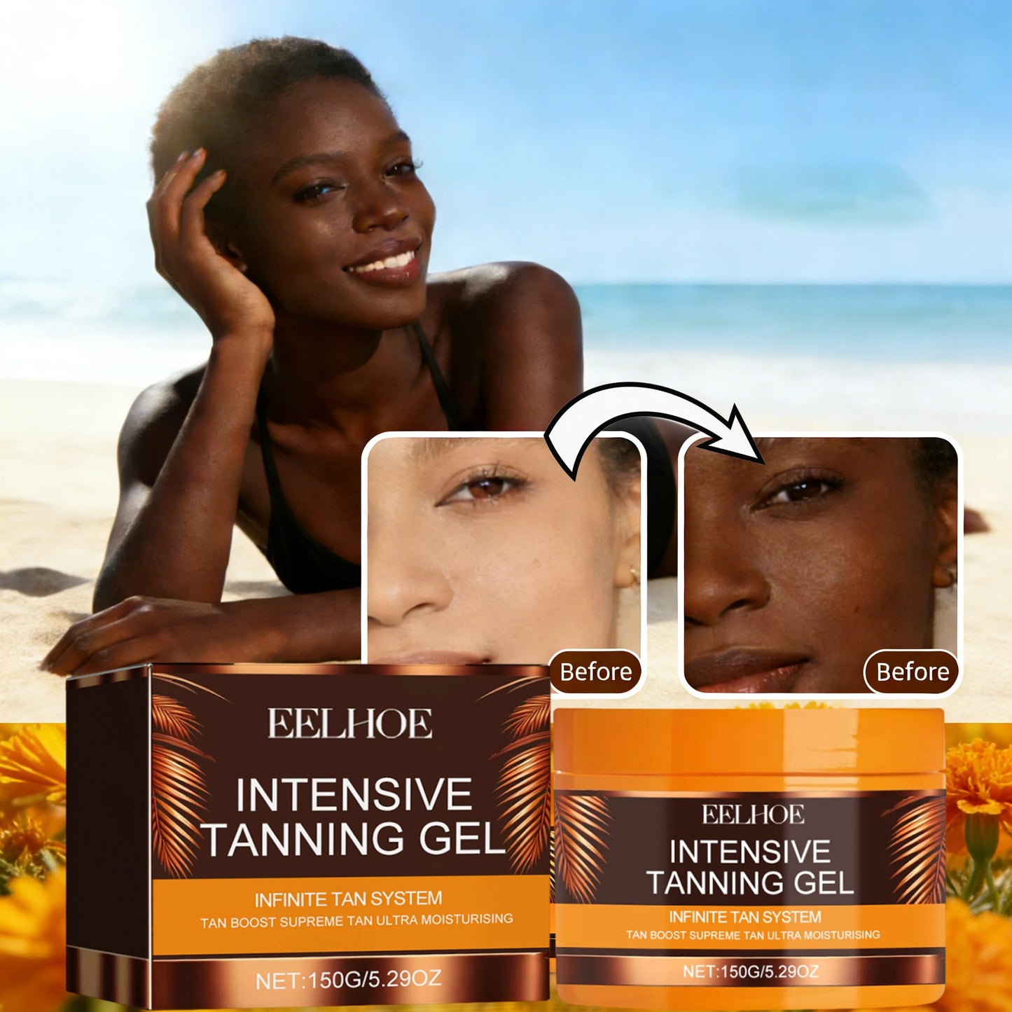 Eelhoe Self Tanning Gel & Cream Set – Sunless Bronzer Glow