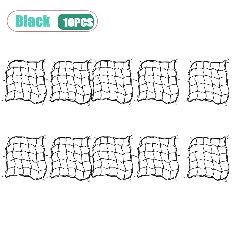 Motorcycle Elastic Cargo Net 40x40cm – Helmet & Luggage Bungee