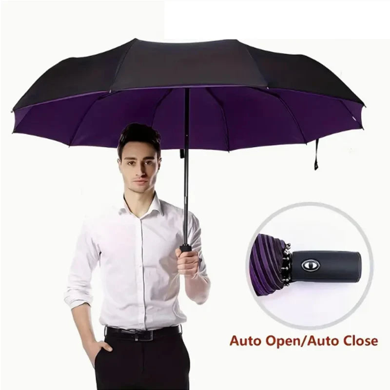 Windproof Double-Layer Auto Folding Umbrella | Large Business